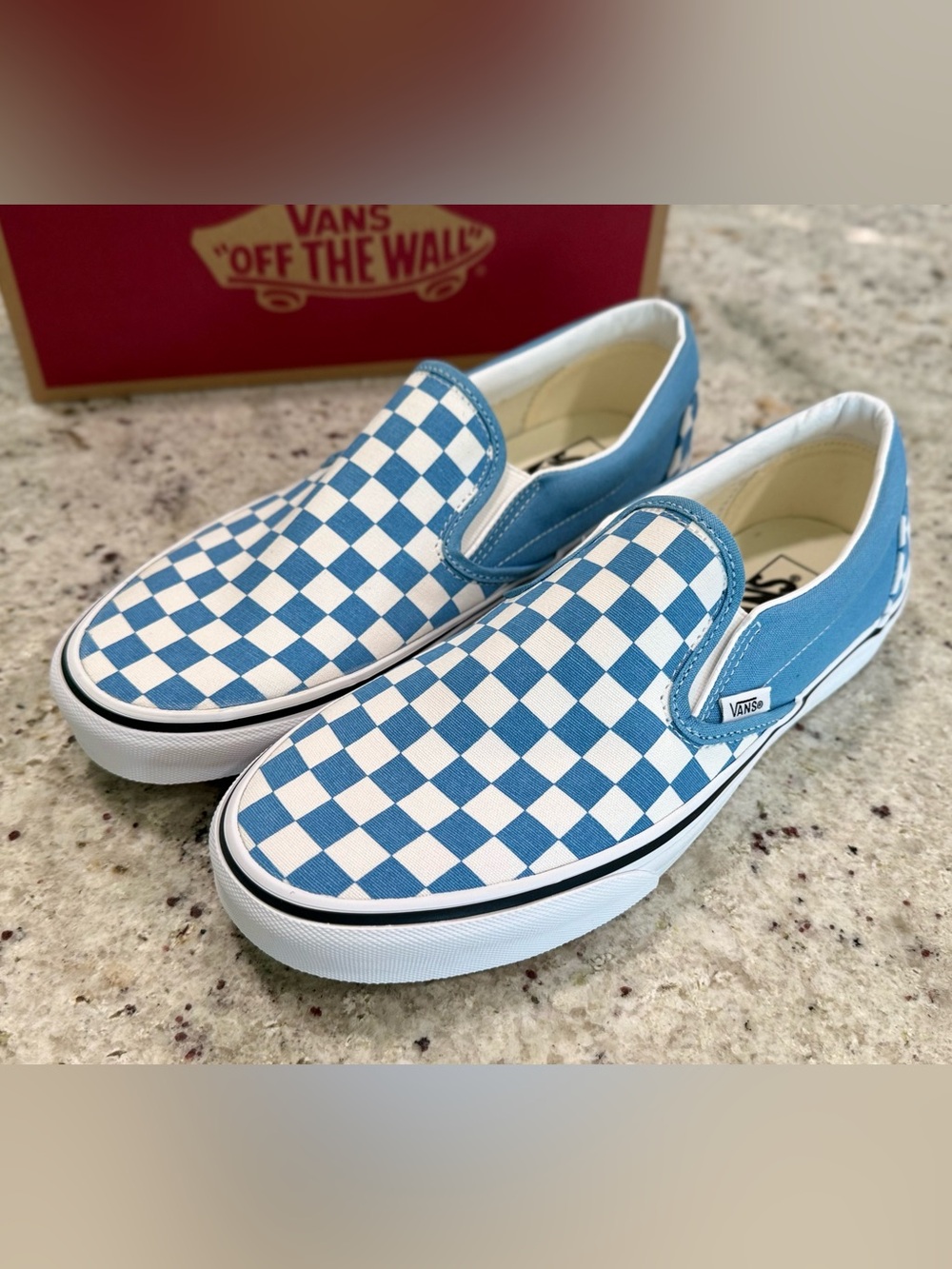 Vans Classic Slip-on Checkerboard Men's Blue NIB